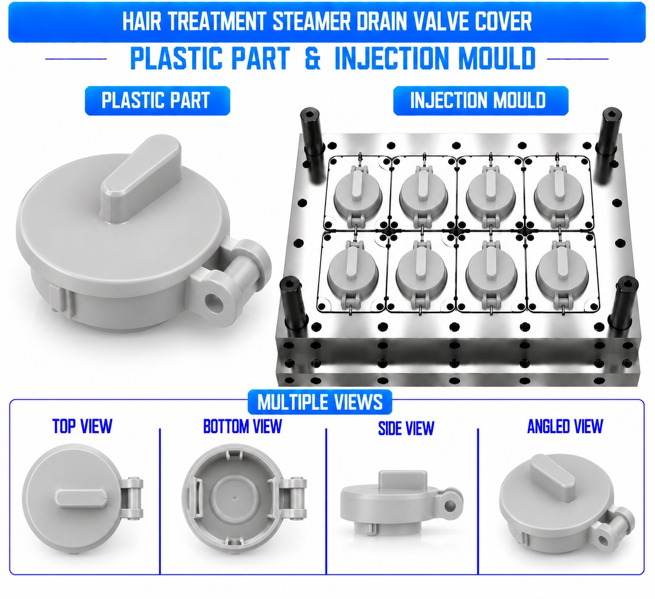 Hair Treatment Steamer Plastic Drain Valve Cover Mould and Moulding Service